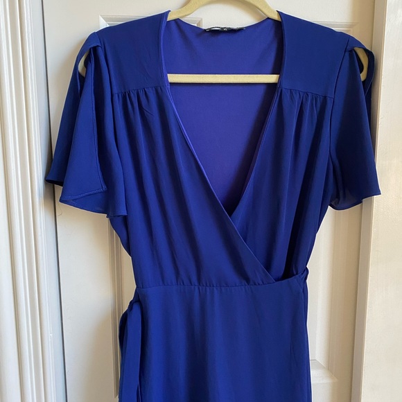 Lulu’s Rise to the Occasion Royal Blue Midi Wrap Dress - Picture 6 of 10